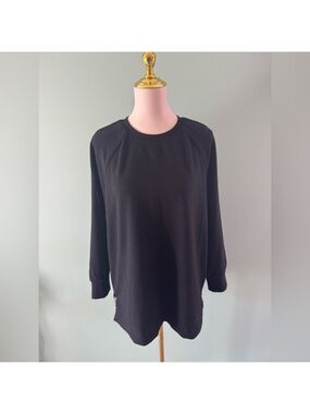 EFAN Black Ribbed Long Sleeve Top